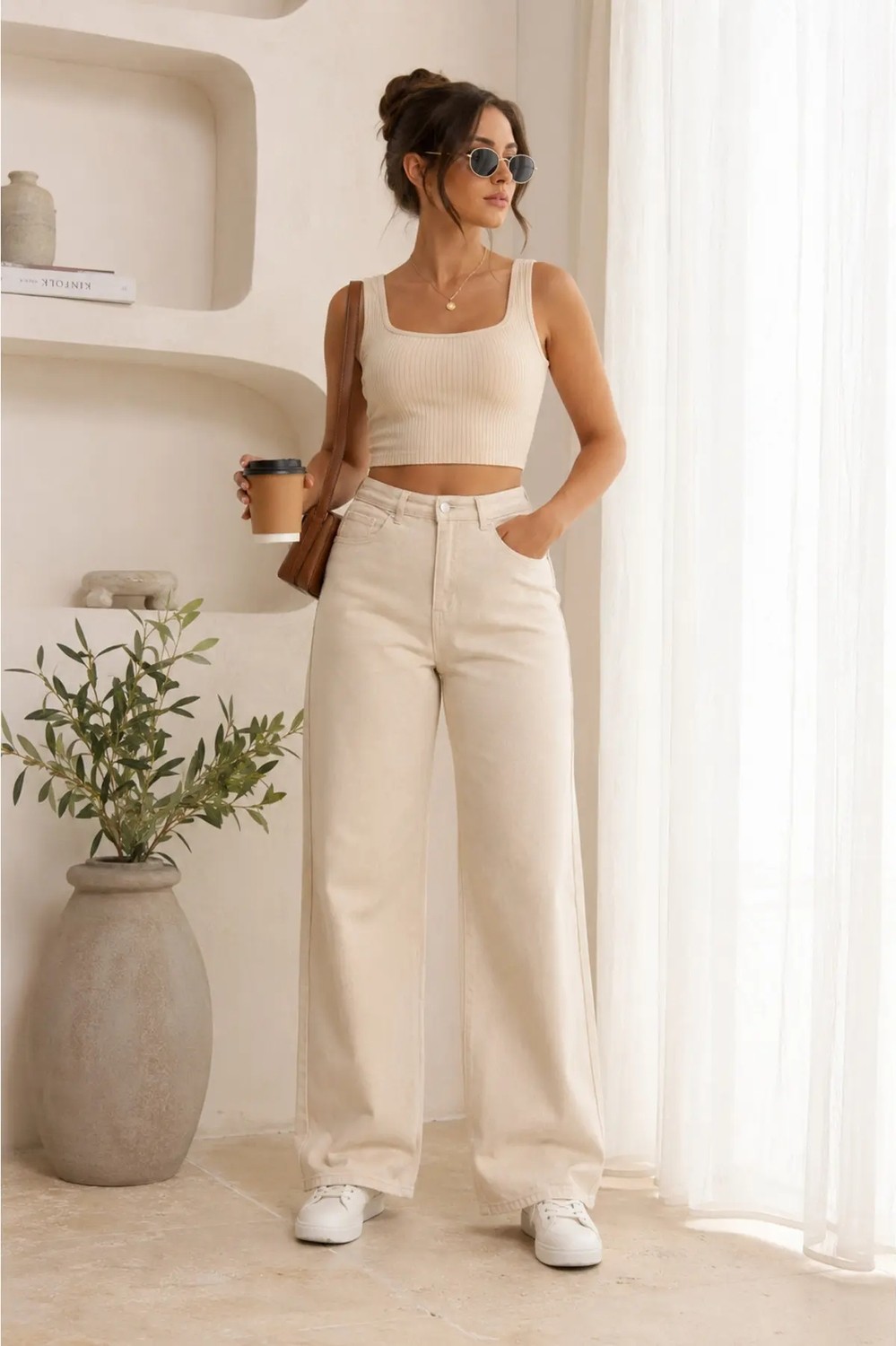 Layal My Beauty Alice Kadın Palazzo Power Likralı Süper Yüksek Bel Salaş Jeans Kot Pantolon Yeni Sezon 3