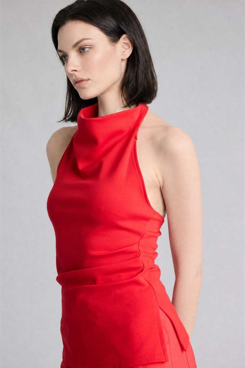 DeFacto Slim Fit Halter Yaka Bluz F8007AX26SM
