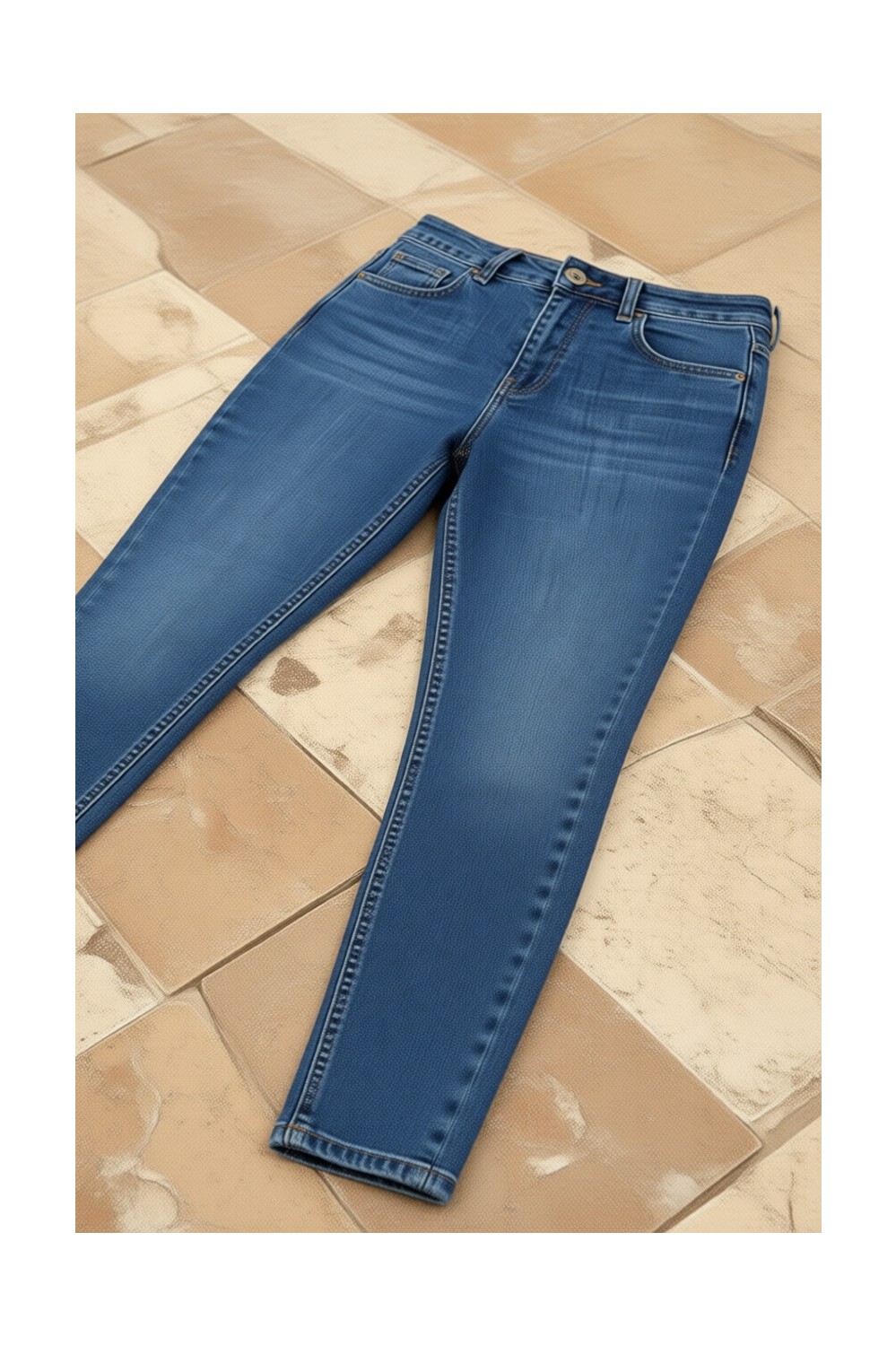 Hlt Jeans Gri Kadın Skinny Fit Jean Yüksek Bel Likralı Esnek Kot Pantolon JENNİE-GRİ görsel 7