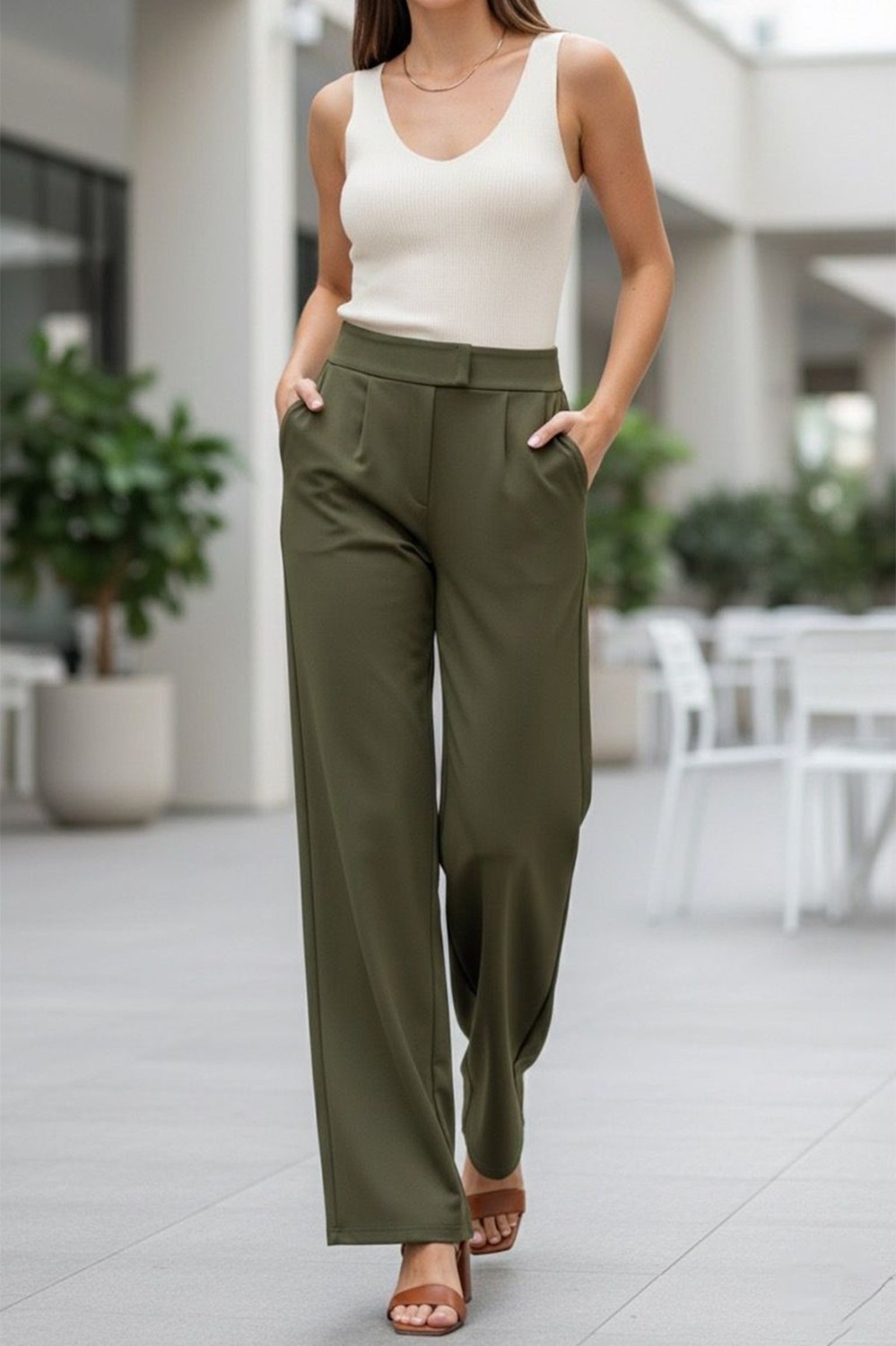 Fit Women Kadın Likralı Cırt Kapamalı Palazzo Pantolon 4433 görsel 3