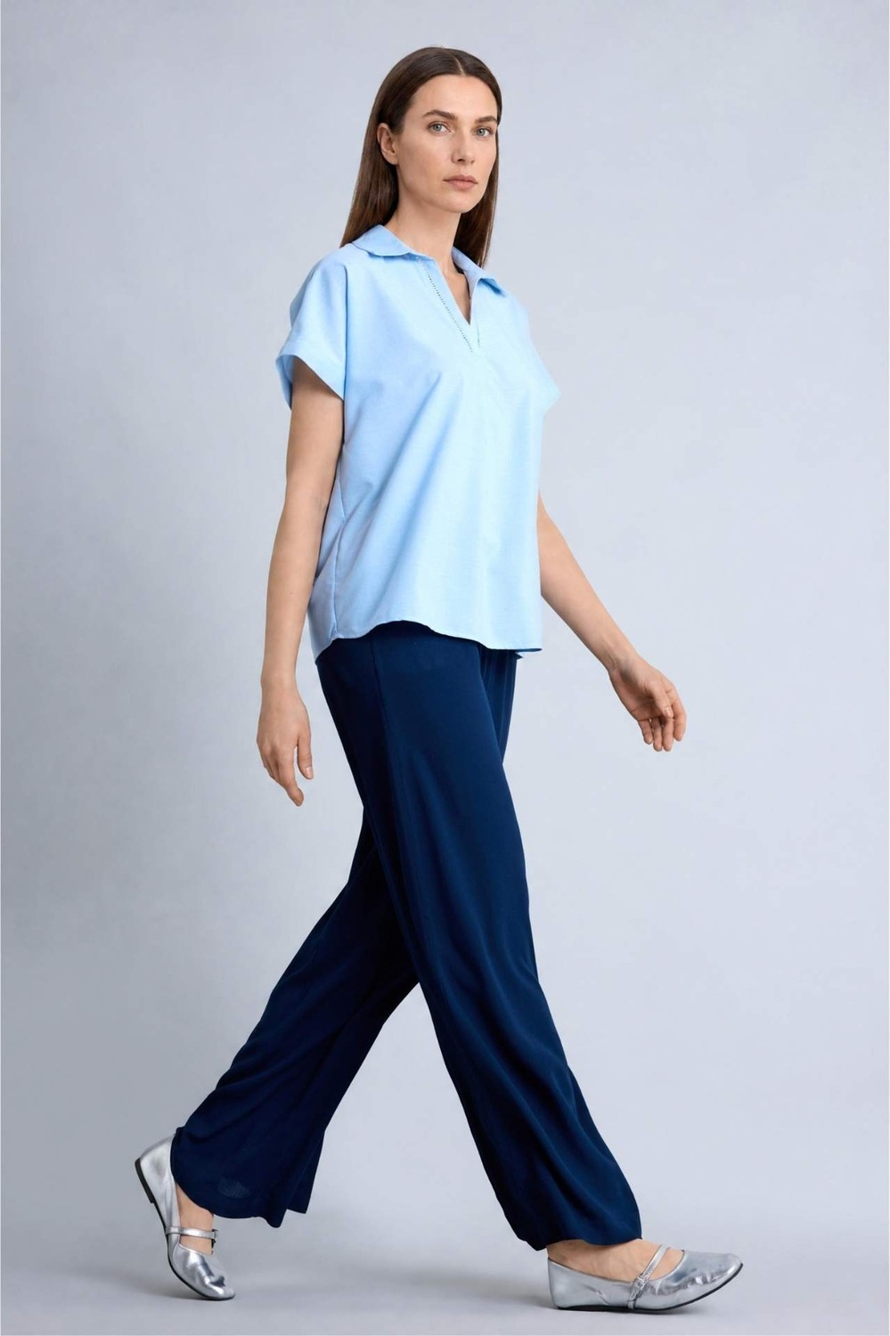 DeFacto Culotte Geniş Paça Krinkıl Viskon Kapri C9565AX26SM