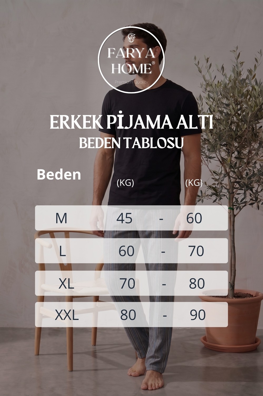 Farya Home Pamuklu Ekose Kareli Yazlık Erkek Pijama Altı Pantolon görsel 5