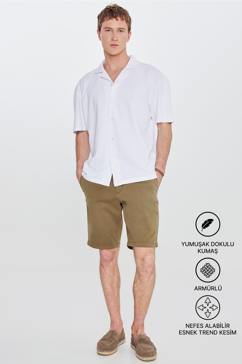 Altınyıldız Classics Erkek Siyah-Siyah Pamuklu Comfort Fit Rahat Kesim Hawai Yaka Armürlü Örme Gömlek görsel 6