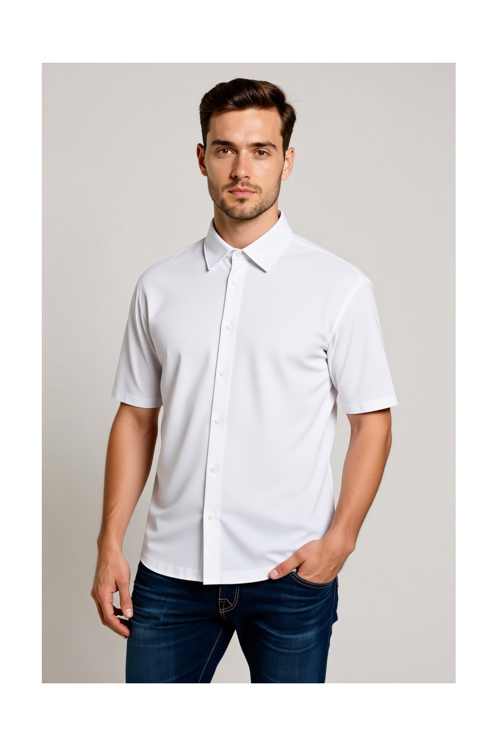 Altınyıldız Classics Erkek Siyah-Siyah Pamuklu Comfort Fit Rahat Kesim Hawai Yaka Armürlü Örme Gömlek görsel 7