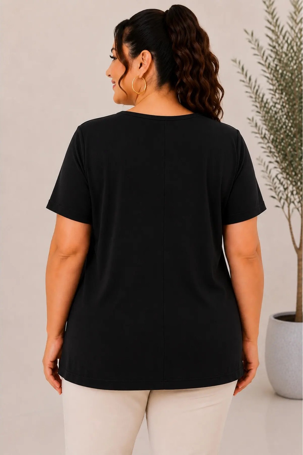 Gülmina Moda Kadın Viskon Kare Yaka Rahat Bluz görsel 5