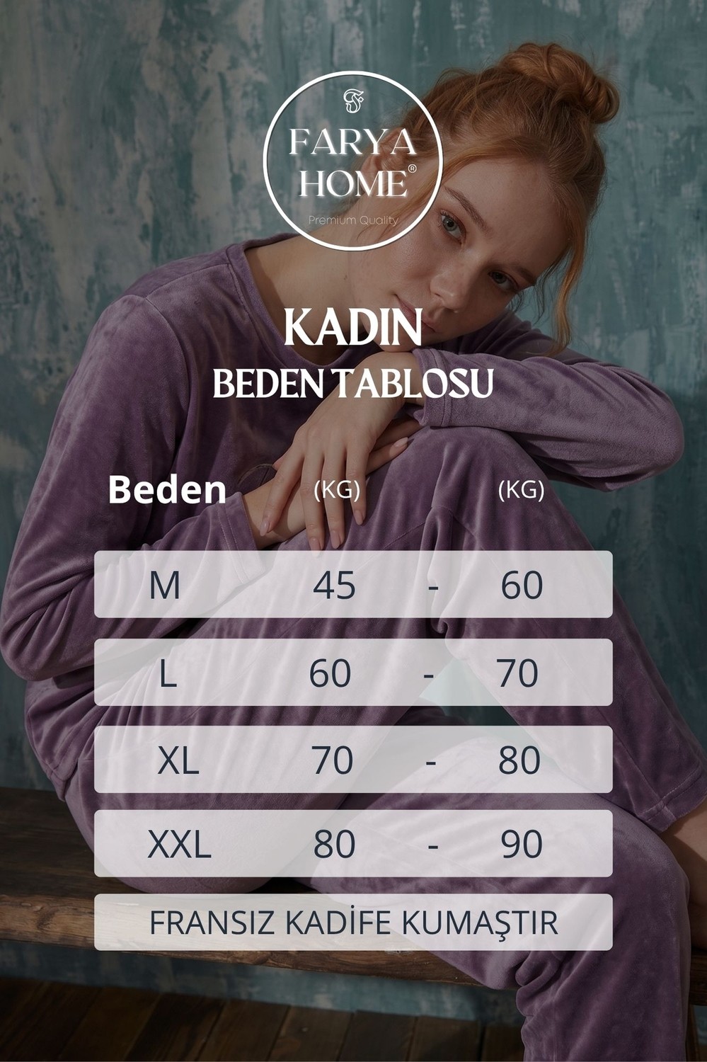 Farya Home Luxury Velvet Fransız Kadife Ekstra Yumuşak Kışlık Pijama Takımı görsel 6