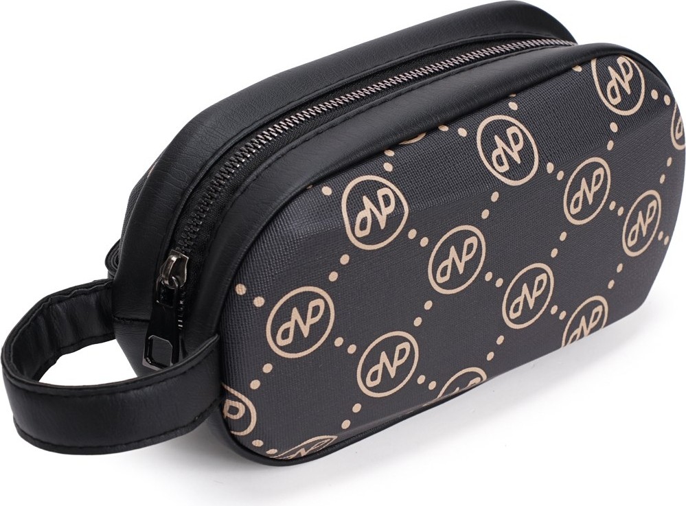 Newish Erkek Deri Portföy Clutch Traş Kozmetik Bakım ve Günlük El Çantası NEW351 - Siyah görsel 7