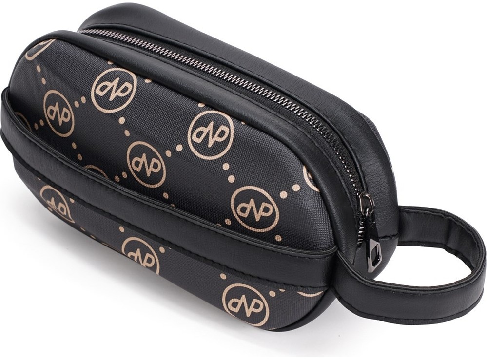 Newish Erkek Deri Portföy Clutch Traş Kozmetik Bakım ve Günlük El Çantası NEW351 - Siyah görsel 8