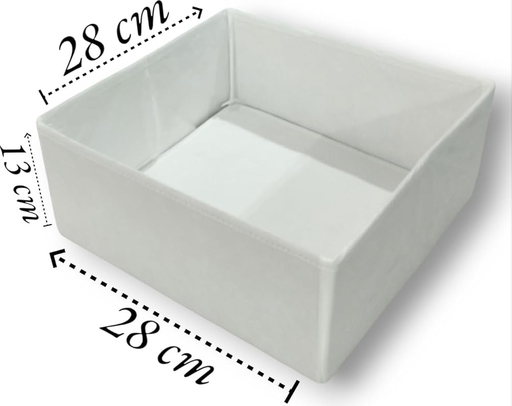 Özkaya Store 8'li Beyaz Çekmece Içi Düzenleyici Organizer Set - Çok Amaçlı Dolap Içi Kutu Seti görsel 2