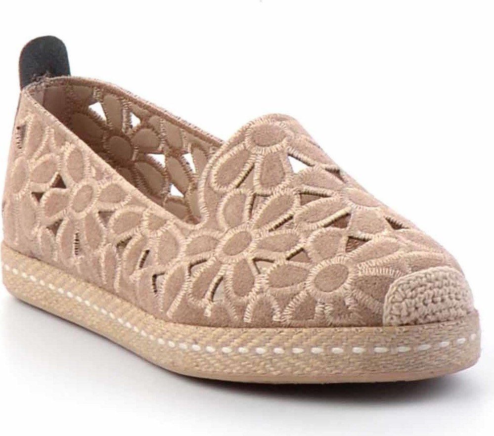 Bambi Vizon Süet Kadın Espadril K01117992302 görsel 3