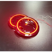 Pozart 16CM Midrange ve Hoparlör Için Neon LED Işıklı Kapak Ejderha Model 1takım 2ADET