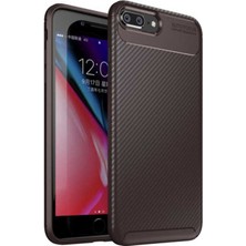 Coolacs Apple iPhone 7 Plus ile Uyumlu Kılıf Focus Karbon Tasarım Telefon Kılıfı Kapak