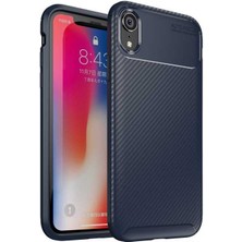 Coolacs Apple iPhone Xr 6.1 ile Uyumlu Kılıf Focus Karbon Tasarım Telefon Kılıfı Kapak