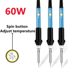 Vigortrading Ayarlanabilir Sıcaklık Elektrikli Havya 220V 110V 60W Kaynak Lehim Rework Istasyonu Isı Kalem Ipuçları Onarım Aracı (Yurt Dışından)