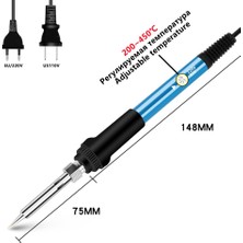 Vigortrading Ayarlanabilir Sıcaklık Elektrikli Havya 220V 110V 60W Kaynak Lehim Rework Istasyonu Isı Kalem Ipuçları Onarım Aracı (Yurt Dışından)