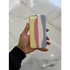iPhone 7plus/8plus Uyumlu Rainbow Renkli Şeritli Lansman Silikon Darbe Emici Telefon Kılıfı