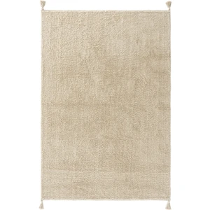 Cool Cotton Ccn Plain Beige Makinede Yıkanabilir Kaymaz Tabanlı Naturel Pamuk Dokuma Bebek Halısı