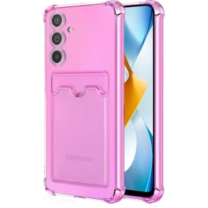 Samsung Galaxy A15 Card Slot Shock Kılıf Pembe