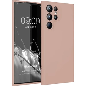 Matte Silicone Samsung Galaxy S24 Ultra Kılıf Rose Gold