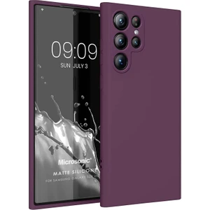 Matte Silicone Samsung Galaxy S24 Ultra Kılıf Mor