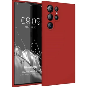 Matte Silicone Samsung Galaxy S24 Ultra Kılıf Kırmızı