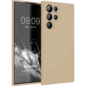 Matte Silicone Samsung Galaxy S24 Ultra Kılıf Gold