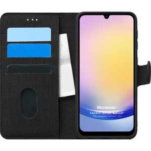 Samsung Galaxy A25 Kılıf Fabric Book Wallet Siyah