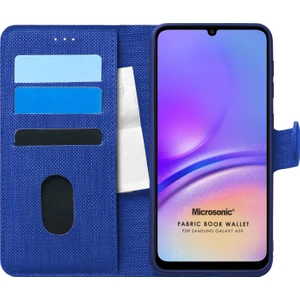 Samsung Galaxy A05 Kılıf Fabric Book Wallet Lacivert