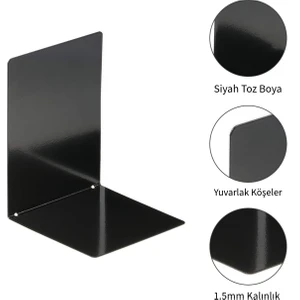 3Art Metal Dekoratif Kitap Tutucu - Metal Kitap Ayracı - Kitap Standı 2'li Set