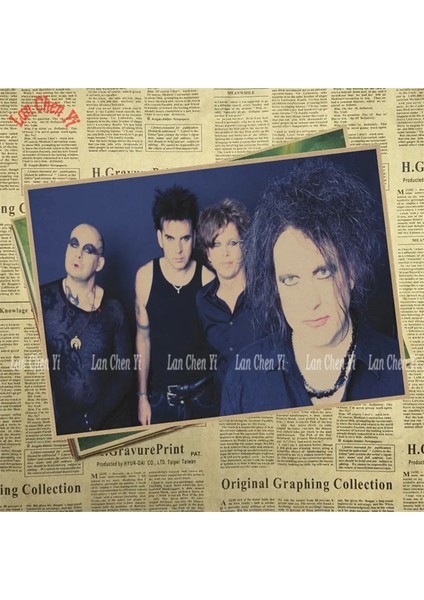 Qiuhong Shop 3 No.20 Tarzı 42X30CM The Cure Rock Grubu Müzik Kraft Kağıt Afiş Oturma Yemek Odası Duvar Dekoratif Tablolar (Yurt Dışından)