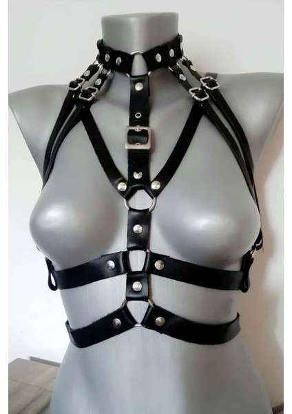 Mlvx Bayan Deri Giyim, Deri Göğüs Harness - 970 Blsm fiyatları