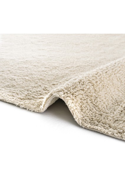 Cool Cotton Ccn Plain Beige Makinede Yıkanabilir Kaymaz Tabanlı Naturel Pamuk Dokuma Bebek Halısı
