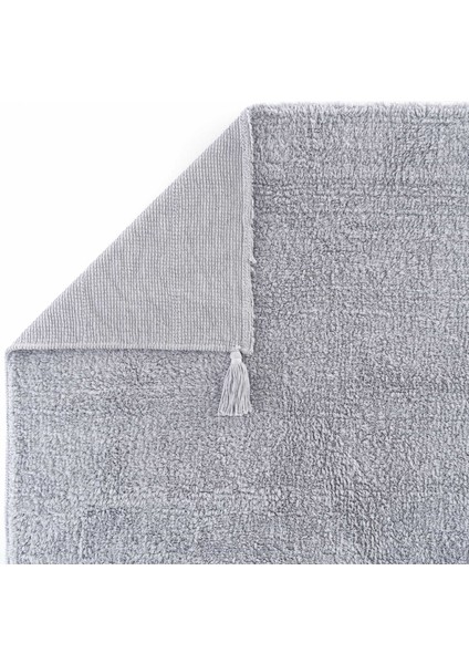 Cool Cotton Ccn Plain Grey Makinede Yıkanabilir Kaymaz Tabanlı Naturel Pamuk Dokuma Bebek Halısı fırsatları