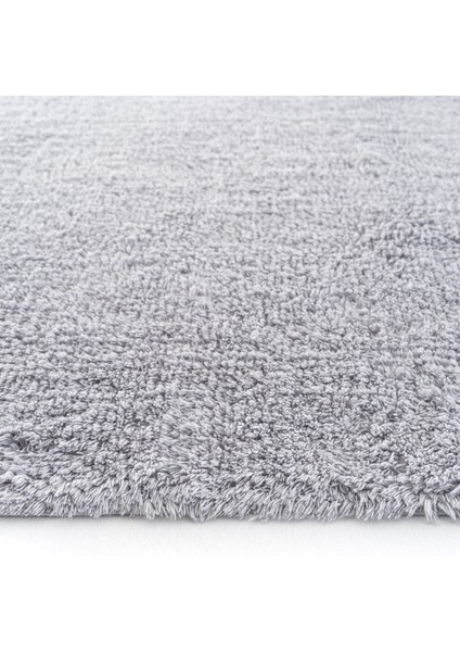Cool Cotton Ccn Plain Grey Makinede Yıkanabilir Kaymaz Tabanlı Naturel Pamuk Dokuma Bebek Halısı