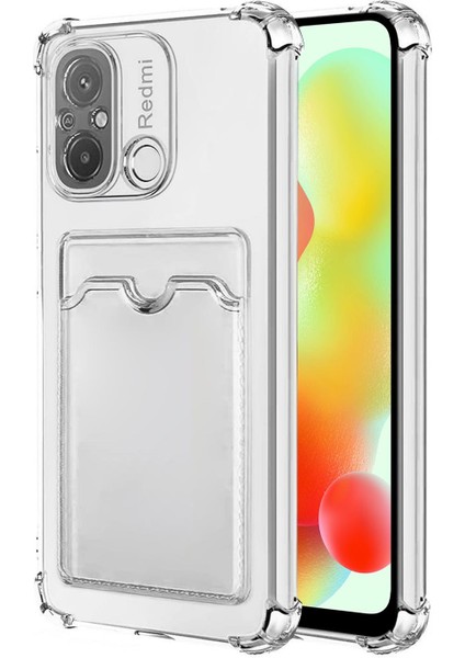 Xiaomi Redmi 12C Card Slot Shock Kılıf Şeffaf