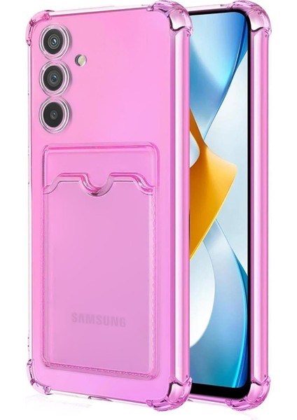 Samsung Galaxy A25 Card Slot Shock Kılıf Pembe
