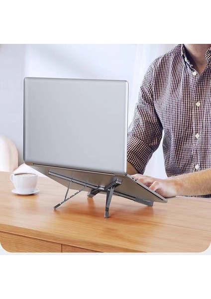 Alüminyum Alaşımlı Ayarlanabilir Taşınabilir Katlanır Kaldırma Laptop Standı Masaüstü Yükseltme Braketi Tablet Standı (Yurt Dışından) fırsatları
