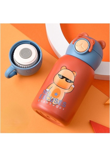 Yeni 316 Paslanmaz Çelik Çocuk Yalıtım Kabı Taşınabilir Ilkokul Öğrencileri Büyük Kapasiteli Su Bardağı Anaokulu Çizgi Film Bardağı (Yurt Dışından)