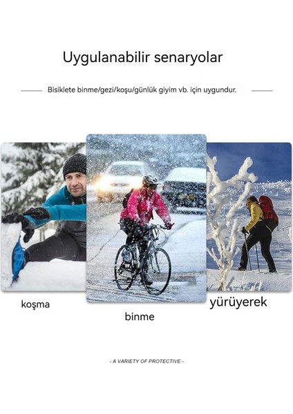 Açık Hava Sporları Sonbahar ve Kış Erkek ve Kadın Kaymaz Sıcak Dokunmatik Ekran Rüzgar Geçirmez ve Su Geçirmez Bisiklet Sürme Eldivenleri (Yurt Dışından)