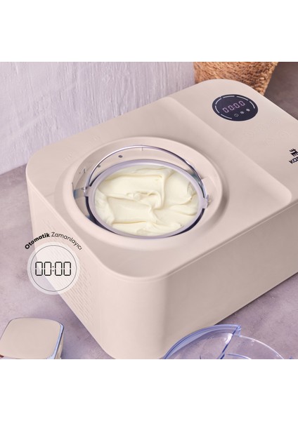 2 In 1 Karıştırıcılı, Donduruculu Dondurma Yapma Makinesi 1,2 Lt Vanilla fırsatları