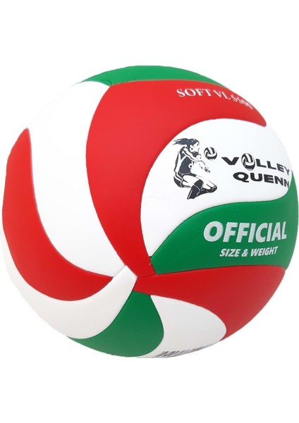 Volley Quenn Soft VL5500 Voleybol Topu Kırmızı Beyaz Yeşil CSV179-VL5500