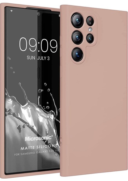 Matte Silicone Samsung Galaxy S24 Ultra Kılıf Rose Gold