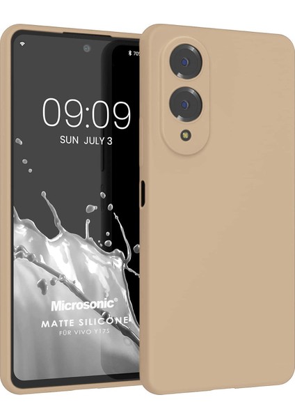 Matte Silicone Vivo Y17S Kılıf Gold