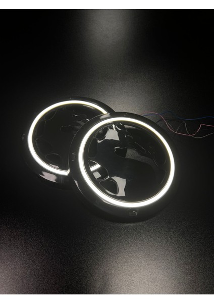 16CM Midrange ve Hoparlör Için Neon LED Işıklı Kapak Ejderha Model 1takım 2ADET