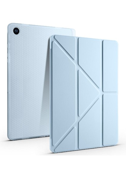 Samsung Galaxy Tab A9+ Plus SM-X210 Uyumlu Kalem Bölmeli Pu Deri Yumuşak Koruyucu Silikon Kılıf
