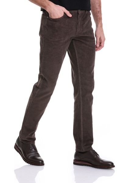 Vizon Dinamik Fit Düz 5 Cep Casual Kadife Pantolon modelleri