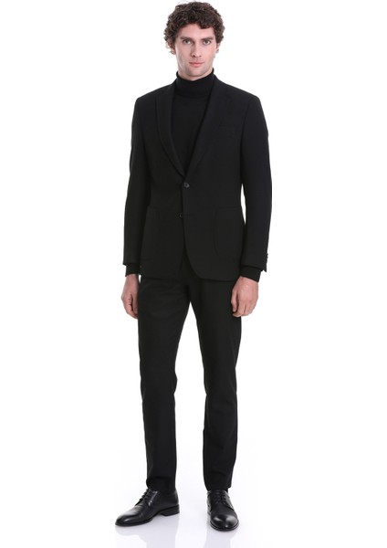 Siyah Comfort Fit Desenli Mono Yaka Casual Ceket fiyatları