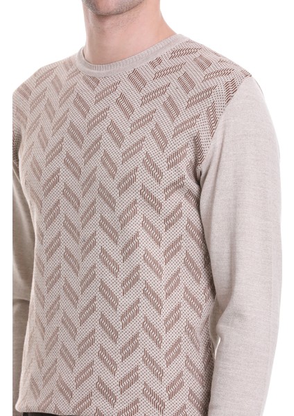 Vizon Regular Fit Jakarlı Bisiklet Yaka Yünlü Triko Kazak fırsatları