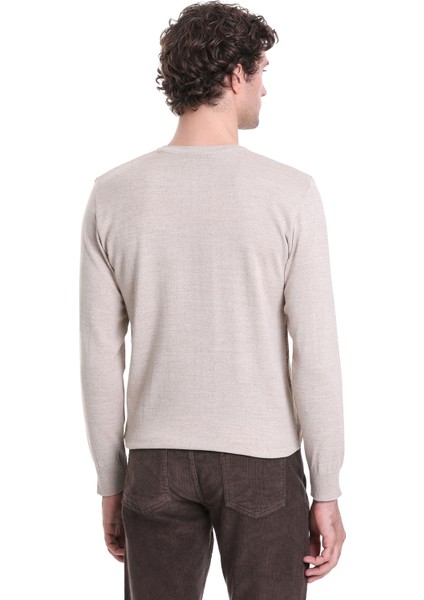 Vizon Regular Fit Jakarlı Bisiklet Yaka Yünlü Triko Kazak indirimleri