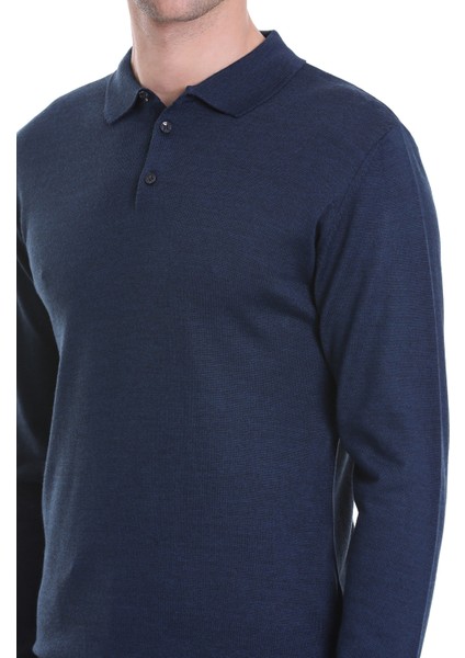 Indigo Regular Fit Düz Polo Yaka Triko Kazak indirimleri